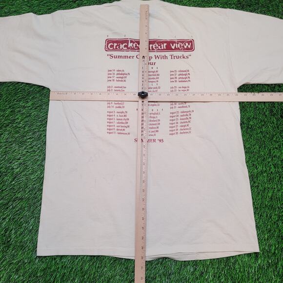 VTG 1995 Hootie & the Blowfish T-Shirt Mens L/XL Cracked Rear View Tour - Picture 9 of 13